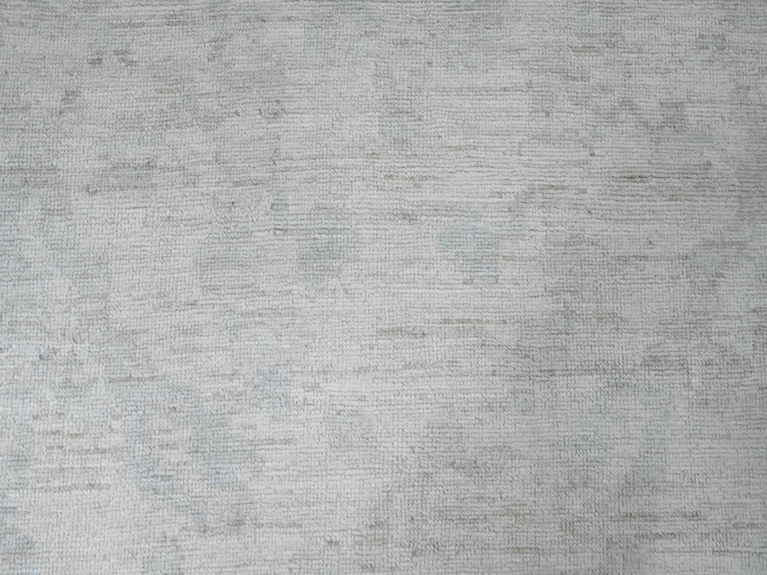 9'10" x 13'3" New Hand Knotted Ivory Wool Rectangle Oriental Rug - MOA10220191