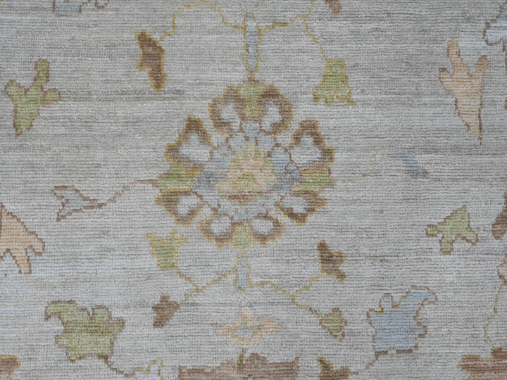 9'2" x 11'11" New Hand Knotted Ivory Wool Rectangle Oriental Rug - MOA10220193