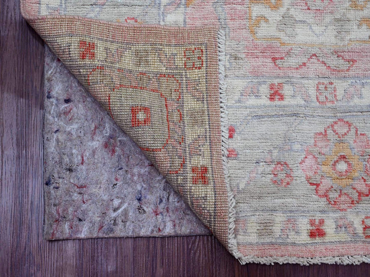 6'0" x 9'1" New Hand Knotted Pink Wool Rectangle Oriental Rug - MOA10220195