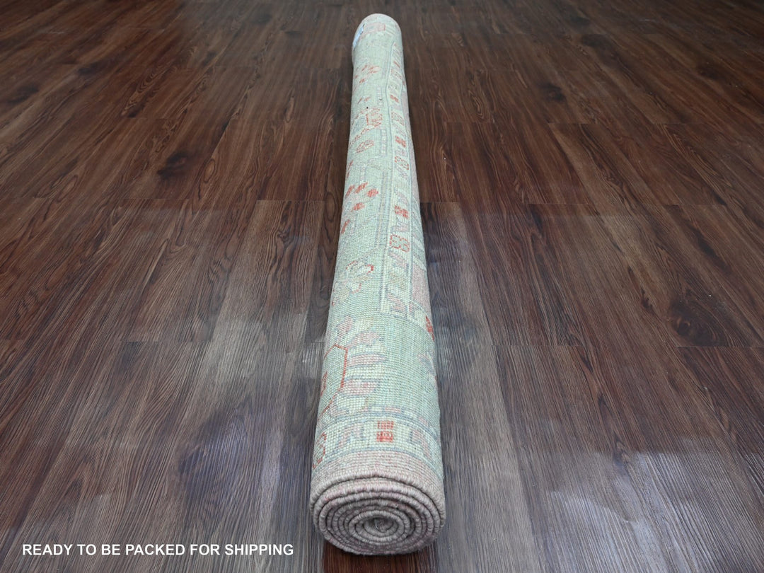 6'0" x 9'1" New Hand Knotted Pink Wool Rectangle Oriental Rug - MOA10220195