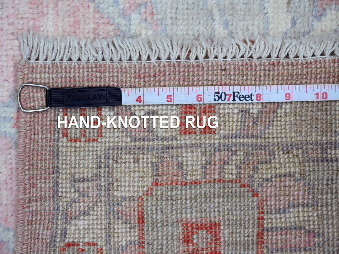 6'0" x 9'1" New Hand Knotted Pink Wool Rectangle Oriental Rug - MOA10220195