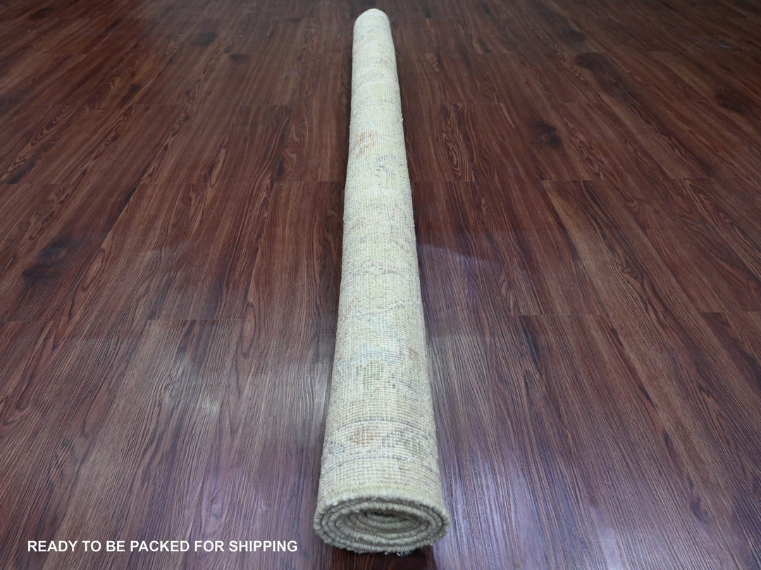 5'11" x 6'2" New Hand Knotted Green Wool Square Oriental Rug - MOA10220198