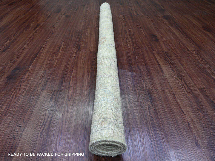 5'11" x 6'2" New Hand Knotted Green Wool Square Oriental Rug - MOA10220198