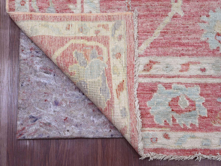 5'9" x 8'9" New Hand Knotted Pink Wool Rectangle Oriental Rug - MOA10220199
