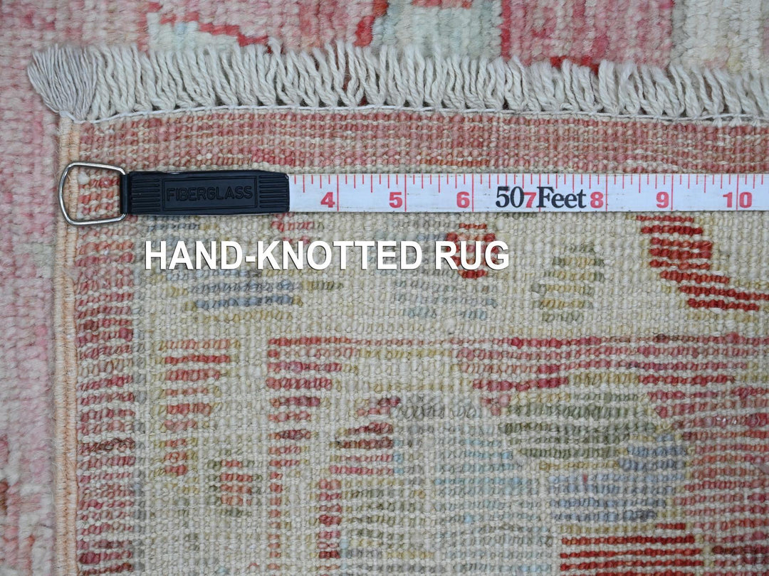 5'9" x 8'9" New Hand Knotted Pink Wool Rectangle Oriental Rug - MOA10220199