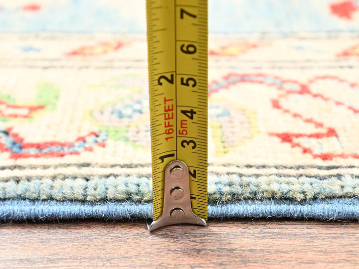 2'9" x 12'9" New Hand Knotted Blue Wool Runner Oriental Rug - MOA1022019