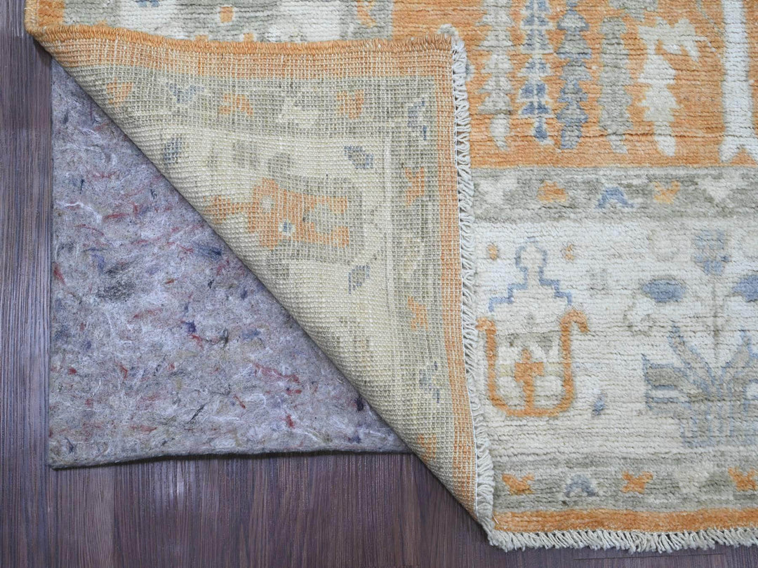 6'0" x 8'7" New Hand Knotted Brown Wool Rectangle Oriental Rug - MOA10220200