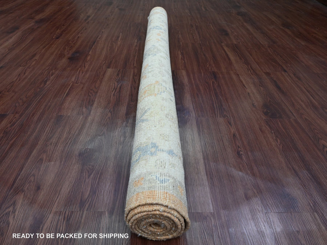 6'0" x 8'7" New Hand Knotted Brown Wool Rectangle Oriental Rug - MOA10220200