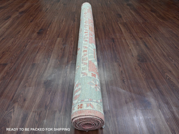 6'2" x 9'1" New Hand Knotted Pink Wool Rectangle Oriental Rug - MOA10220201