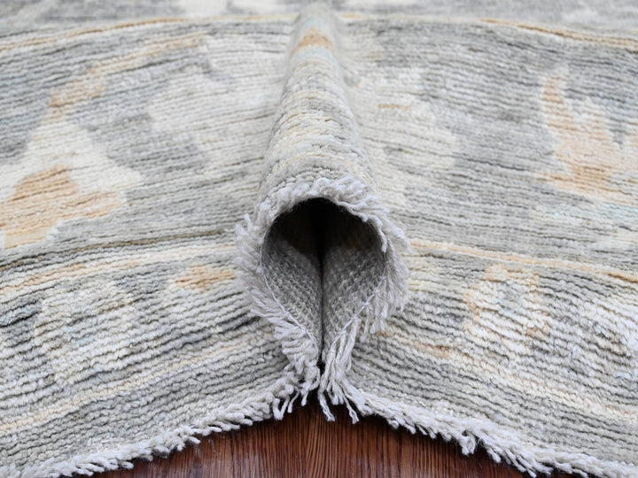 8'10" x 11'10" New Hand Knotted Grey Wool Rectangle Oriental Rug - MOA10220205