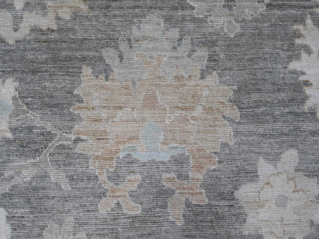 8'10" x 11'10" New Hand Knotted Grey Wool Rectangle Oriental Rug - MOA10220205