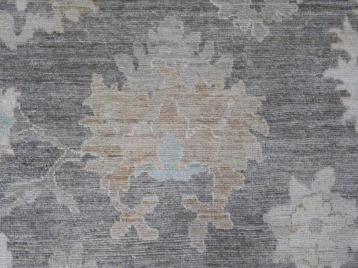 8'10" x 11'10" New Hand Knotted Grey Wool Rectangle Oriental Rug - MOA10220205