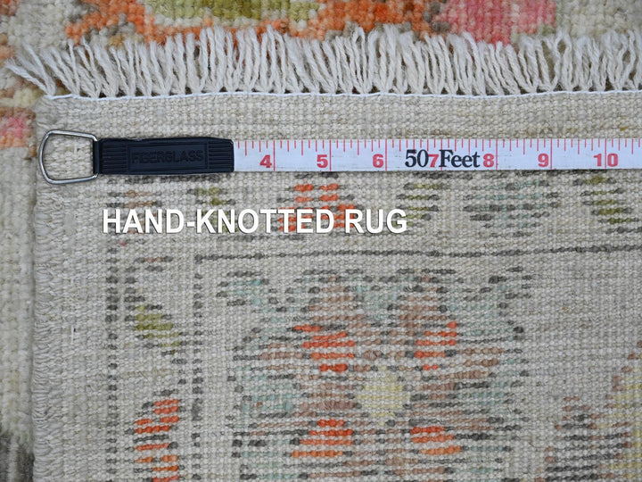 4'0" x 5'9" New Hand Knotted Ivory Wool Rectangle Oriental Rug - MOA10220209