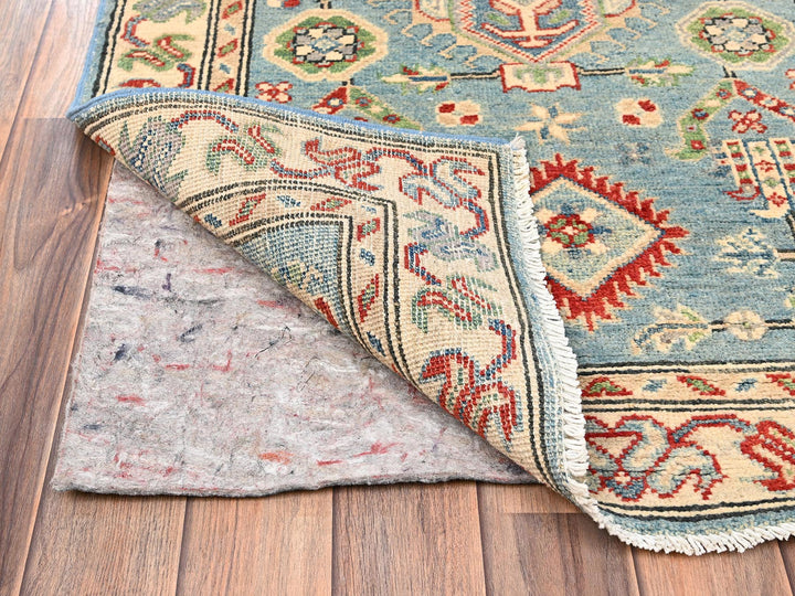 2'9" x 12'9" New Hand Knotted Blue Wool Runner Oriental Rug - MOA1022020