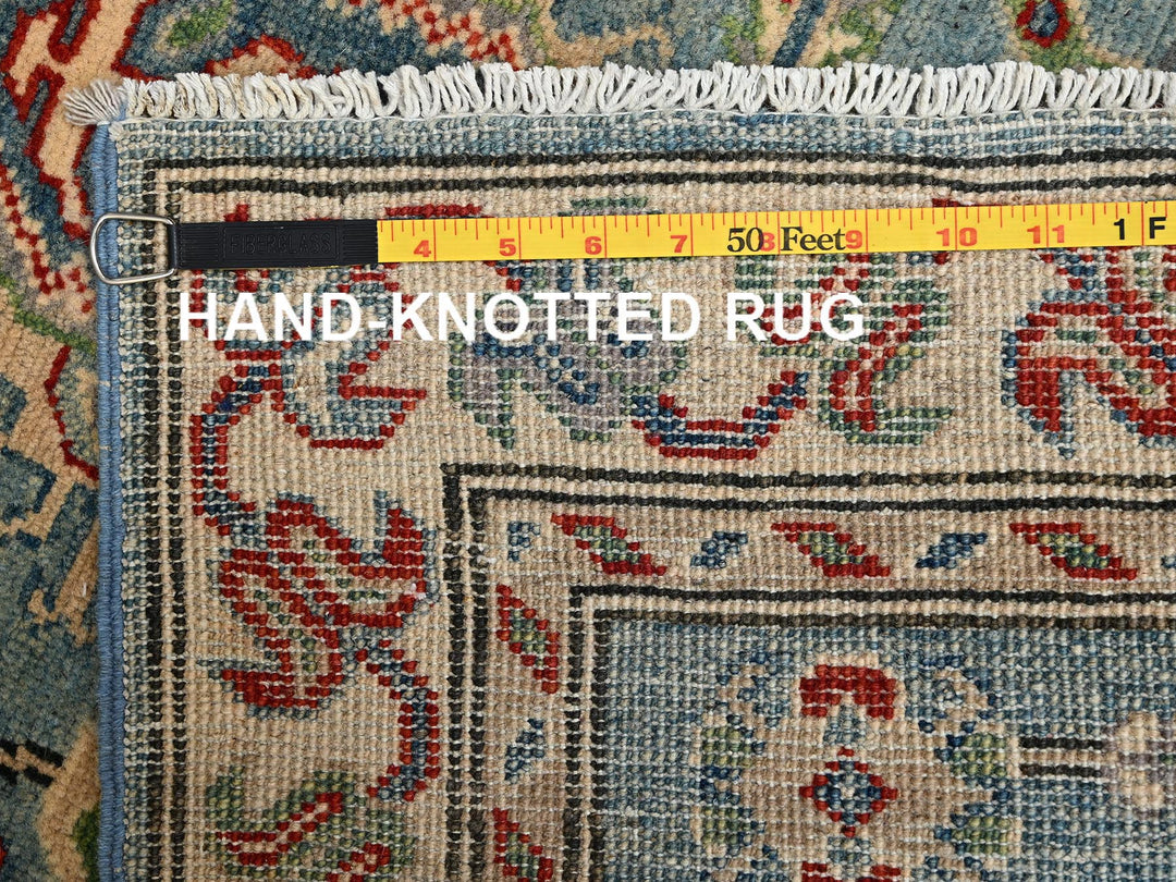 2'9" x 12'9" New Hand Knotted Blue Wool Runner Oriental Rug - MOA1022020