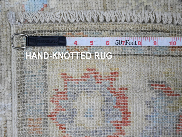 4'2" x 6'1" New Hand Knotted Green Wool Rectangle Oriental Rug - MOA10220212