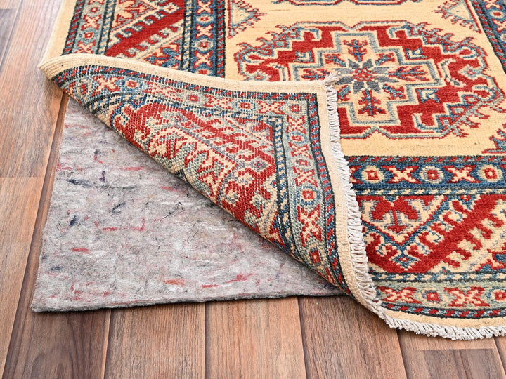 2'11" x 15'3" New Hand Knotted Ivory Wool Runner Oriental Rug - MOA1022021