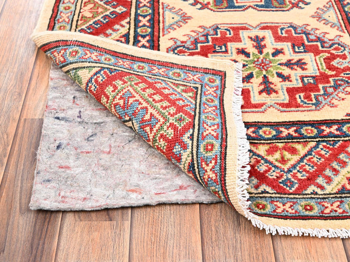 2'9" x 15'4" New Hand Knotted Ivory Wool Runner Oriental Rug - MOA1022022