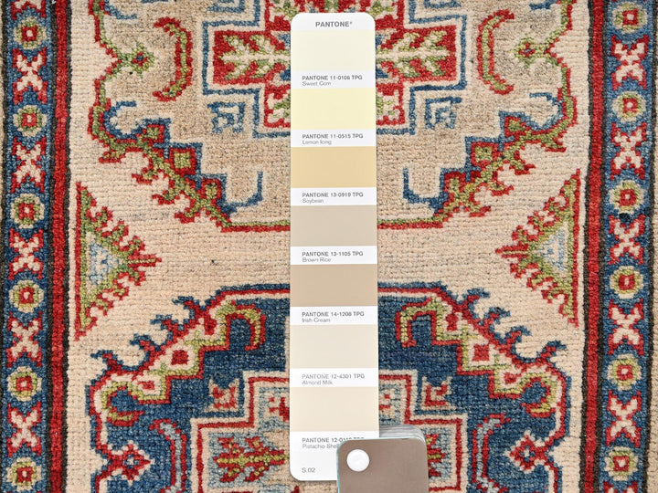 2'9" x 15'4" New Hand Knotted Ivory Wool Runner Oriental Rug - MOA1022022