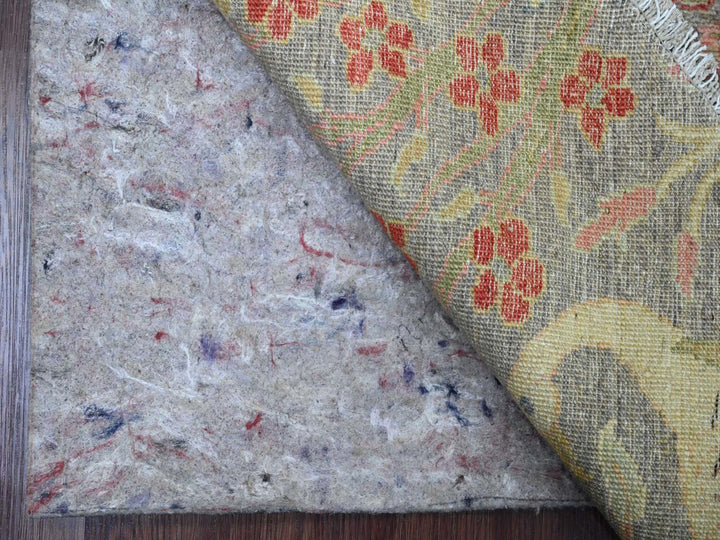 9'6" x 9'9" New Hand Knotted Grey Wool Round Oriental Rug - MOA10220234