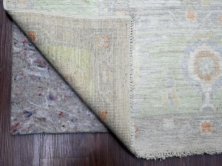 9'7" x 13'6" New Hand Knotted Ivory Wool Rectangle Oriental Rug - MOA10220238