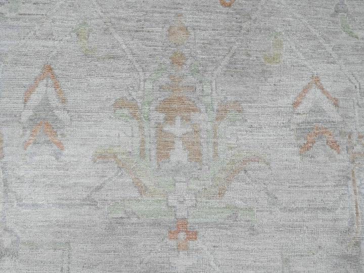 9'7" x 13'6" New Hand Knotted Ivory Wool Rectangle Oriental Rug - MOA10220238