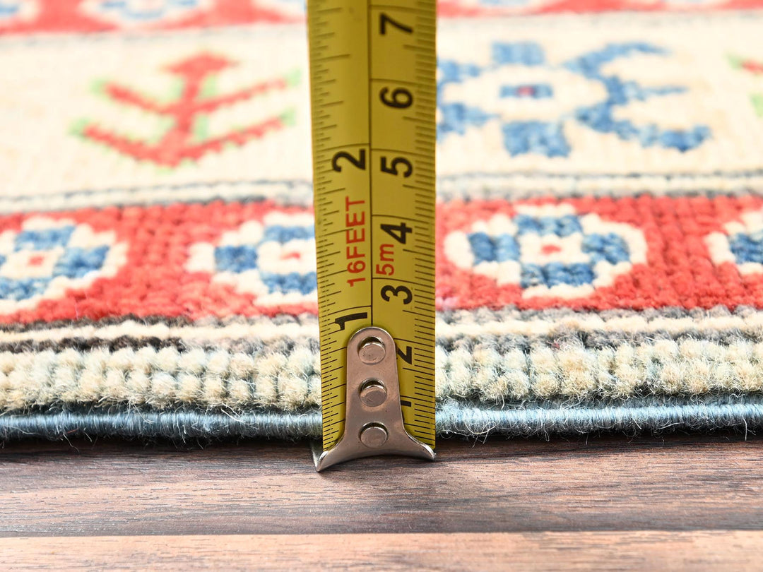 2'10" x 13'7" New Hand Knotted Ivory Wool Runner Oriental Rug - MOA1022023