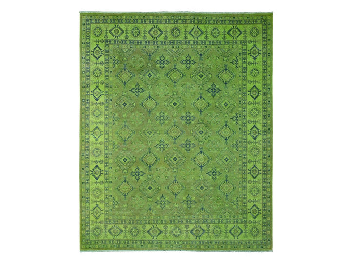 7'11" x 9'8" New Hand Knotted Overdyed Wool Rectangle Oriental Rug - MOA10220246