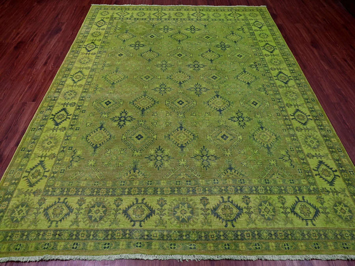 7'11" x 9'8" New Hand Knotted Overdyed Wool Rectangle Oriental Rug - MOA10220246