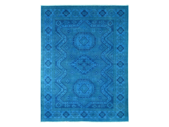 7'8" x 10'1" New Hand Knotted Overdyed Wool Rectangle Oriental Rug - MOA10220247
