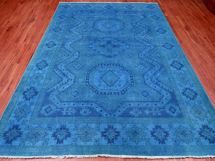 7'8" x 10'1" New Hand Knotted Overdyed Wool Rectangle Oriental Rug - MOA10220247