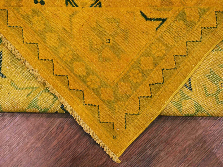 8'6" x 11'4" New Hand Knotted Overdyed Wool Rectangle Oriental Rug - MOA10220248