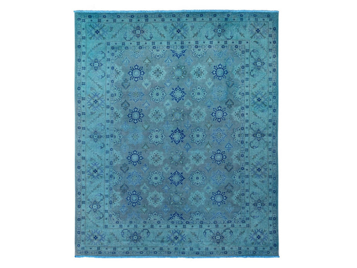 7'11" x 9'8" New Hand Knotted Overdyed Wool Rectangle Oriental Rug - MOA10220249
