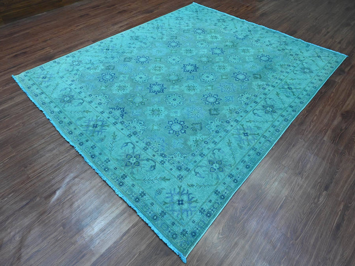 7'11" x 9'8" New Hand Knotted Overdyed Wool Rectangle Oriental Rug - MOA10220249