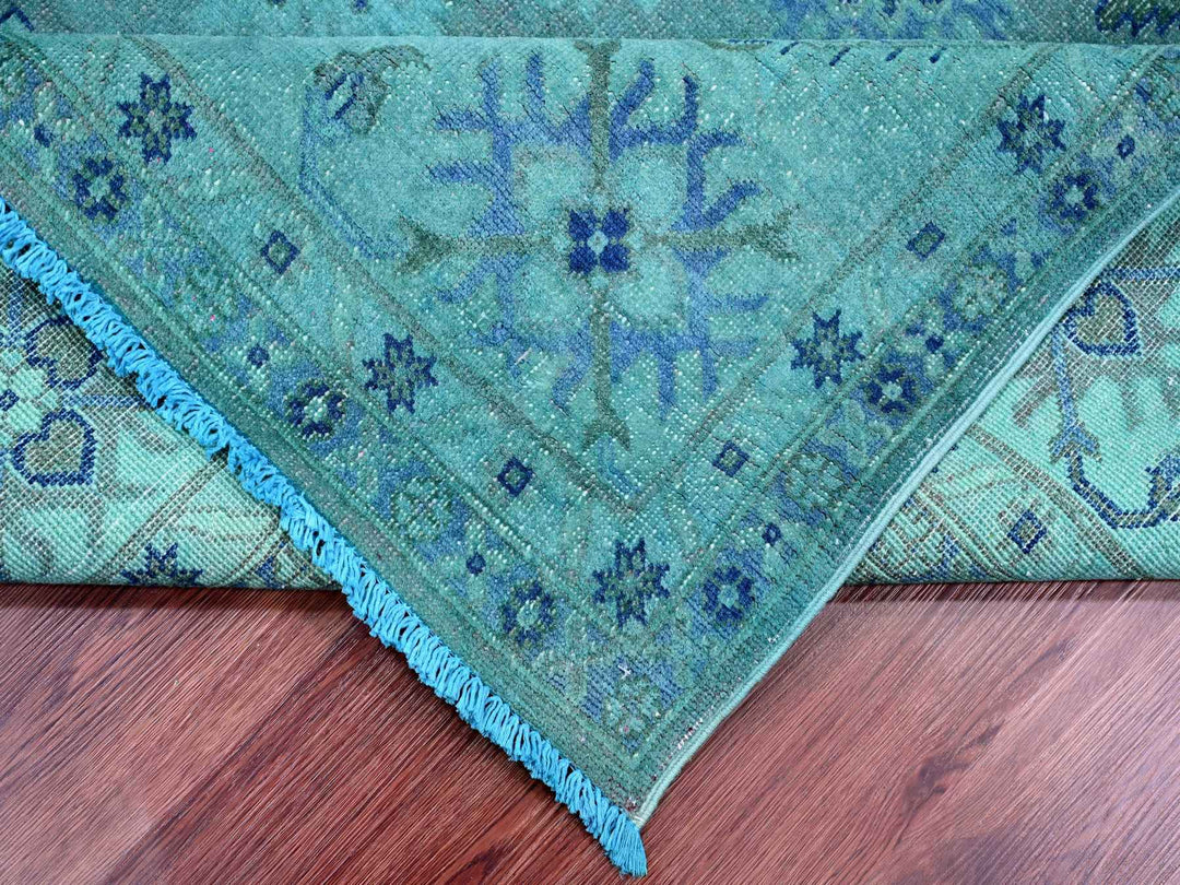 7'11" x 9'8" New Hand Knotted Overdyed Wool Rectangle Oriental Rug - MOA10220249