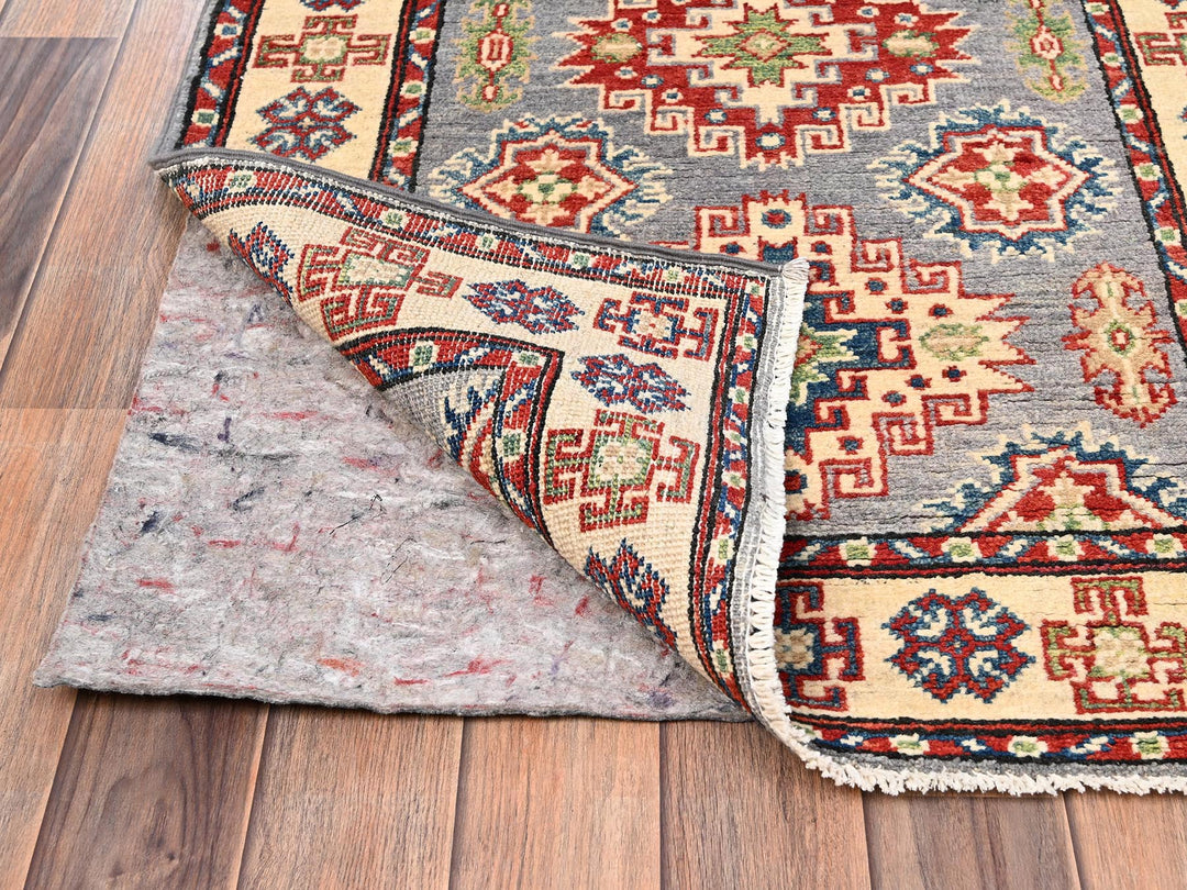 2'8" x 15'2" New Hand Knotted Grey Wool Runner Oriental Rug - MOA1022024