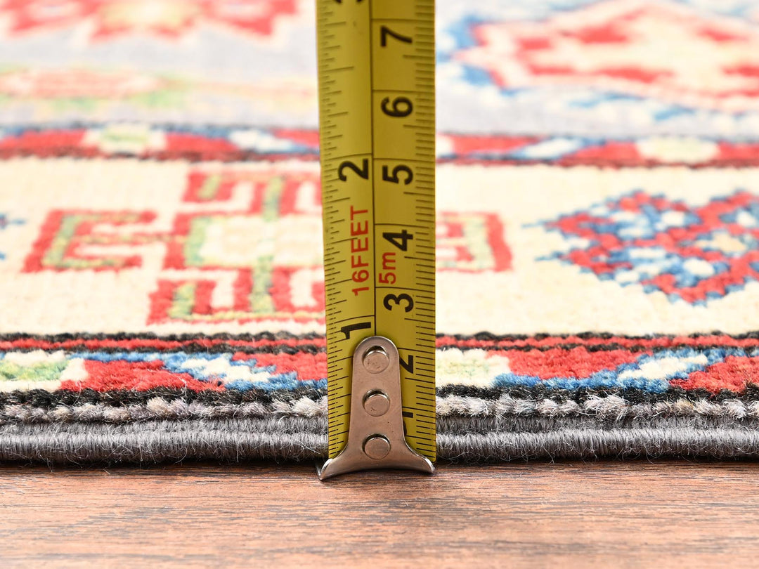 2'8" x 15'2" New Hand Knotted Grey Wool Runner Oriental Rug - MOA1022024