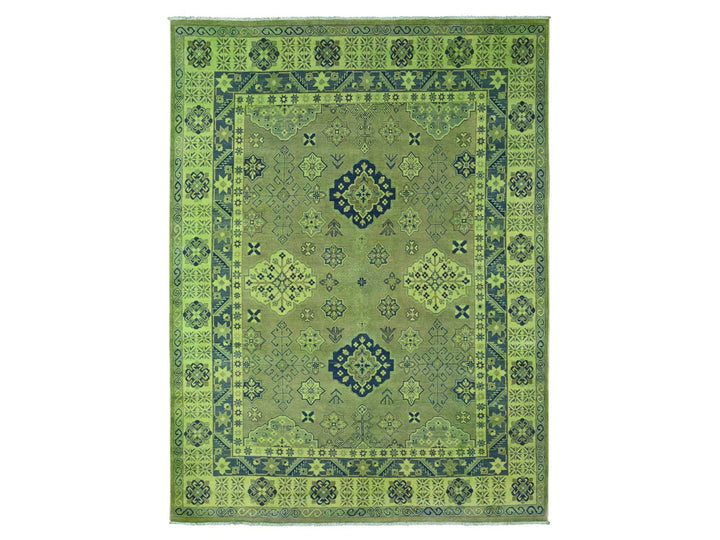 7'5" x 10'0" New Hand Knotted Overdyed Wool Rectangle Oriental Rug - MOA10220250