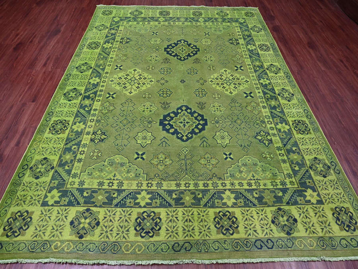 7'5" x 10'0" New Hand Knotted Overdyed Wool Rectangle Oriental Rug - MOA10220250