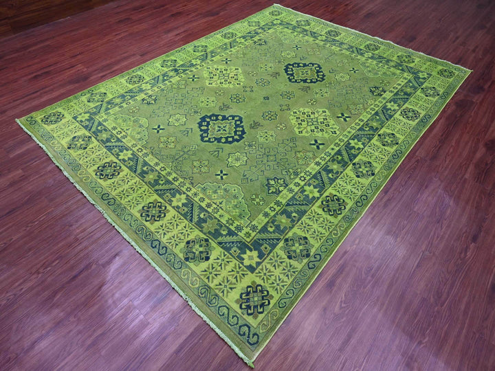7'5" x 10'0" New Hand Knotted Overdyed Wool Rectangle Oriental Rug - MOA10220250