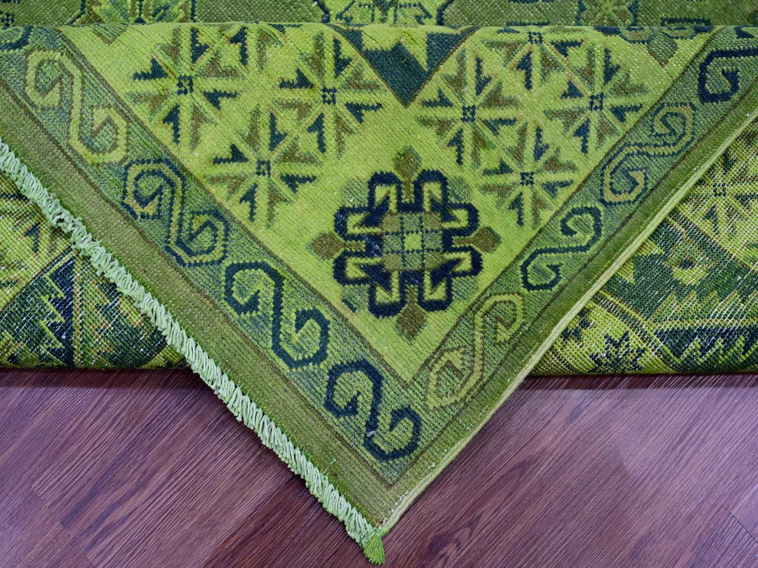 7'5" x 10'0" New Hand Knotted Overdyed Wool Rectangle Oriental Rug - MOA10220250