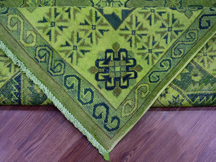7'5" x 10'0" New Hand Knotted Overdyed Wool Rectangle Oriental Rug - MOA10220250