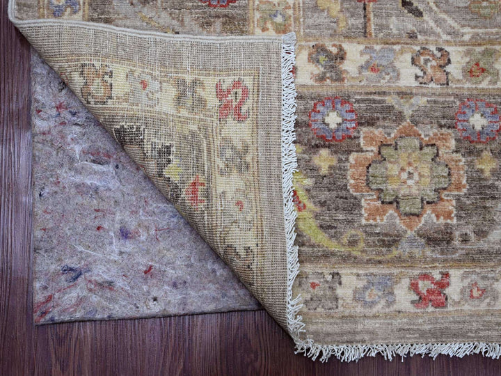 8'0" x 9'9" New Hand Knotted Brown Wool Rectangle Oriental Rug - MOA10220253