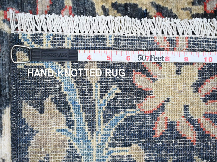 5'10" x 6'0" New Hand Knotted Blue Wool Square Oriental Rug - MOA10220255