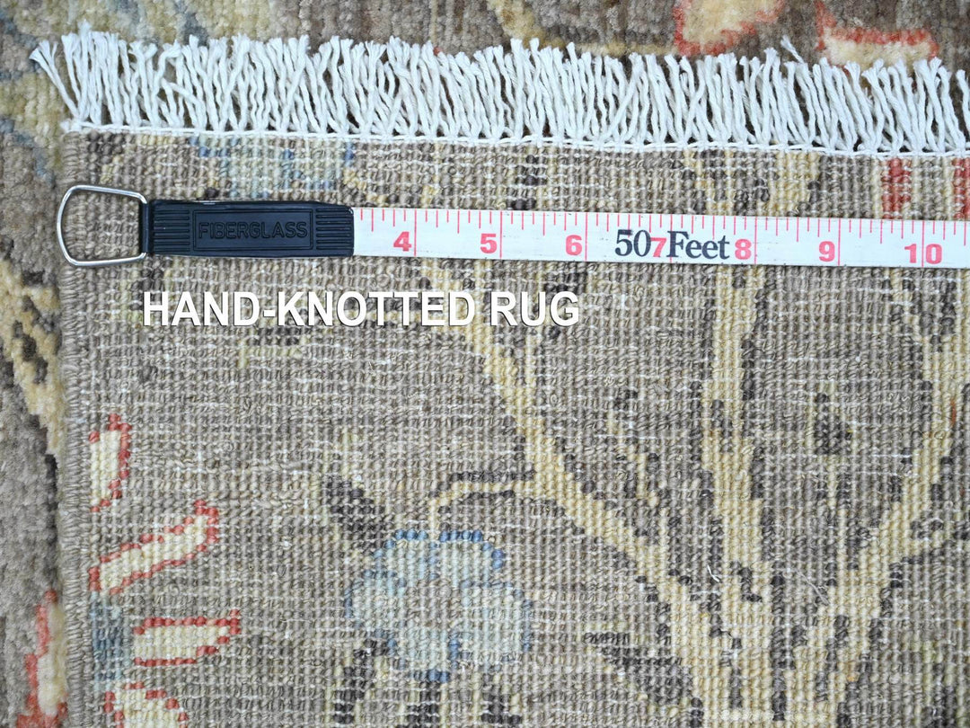 5'0" x 6'8" New Hand Knotted Brown Wool Rectangle Oriental Rug - MOA10220256