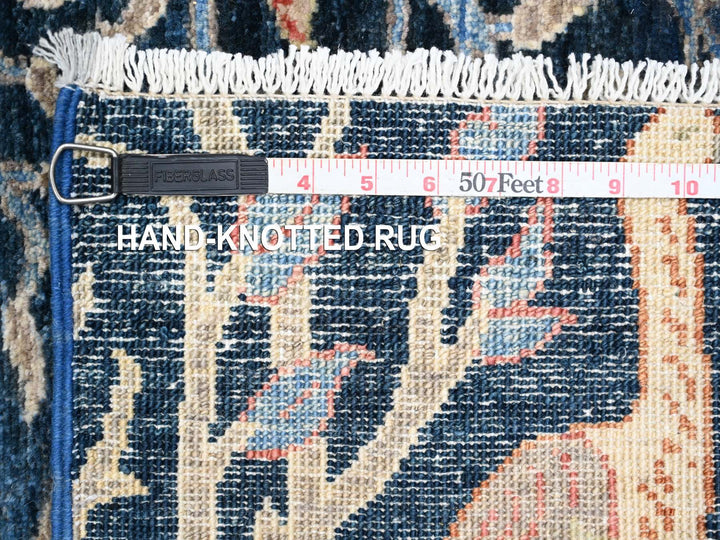 4'1" x 9'9" New Hand Knotted Blue Wool Runner Oriental Rug - MOA10220259