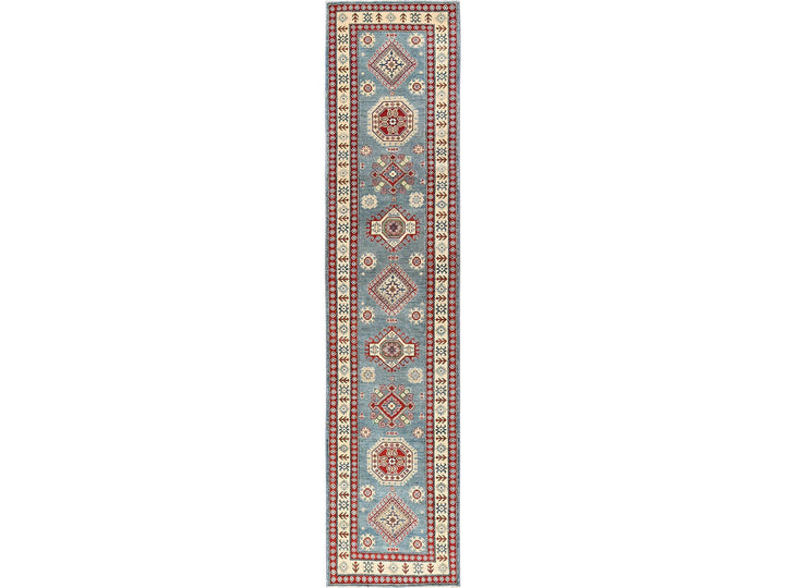 2'11" x 13'8" New Hand Knotted Beige Wool Runner Oriental Rug - MOA1022025