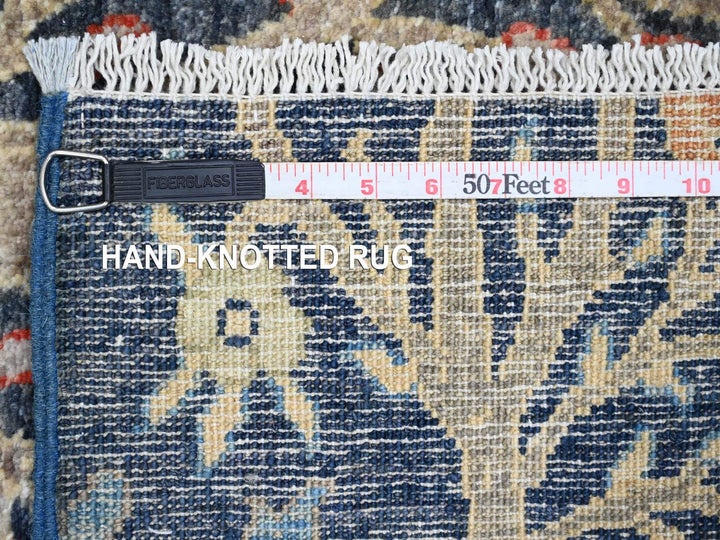 3'11" x 15'8" New Hand Knotted Blue Wool Runner Oriental Rug - MOA10220263