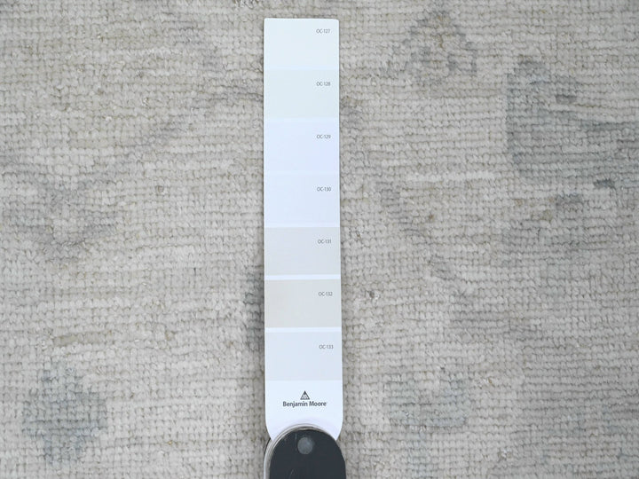 8'10" x 17'4" New Hand Knotted Ivory Wool Rectangle Oriental Rug - MOA10220264