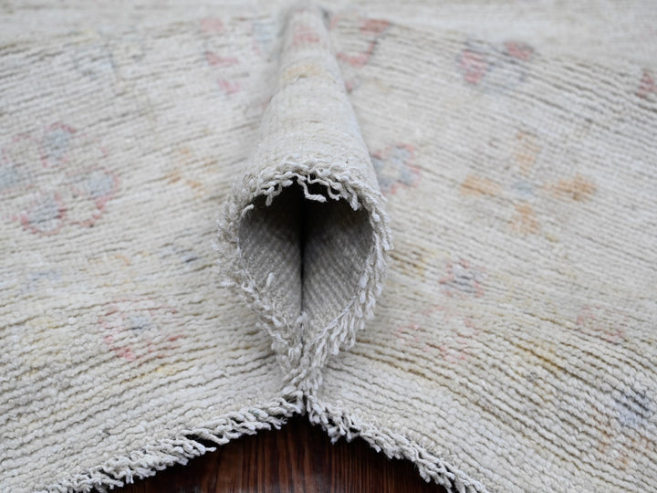 7'10" x 9'8" New Hand Knotted Grey Wool Rectangle Oriental Rug - MOA10220265